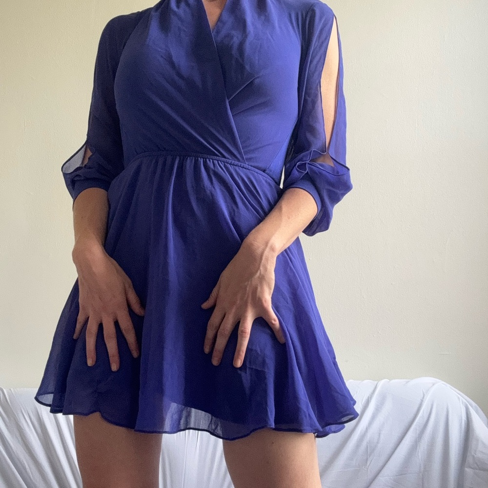Bebe Purple Wrap Dress